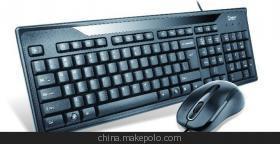 零點之約 LD-802 黑珍珠 有線鍵鼠套裝 商務辦公的簡約之選